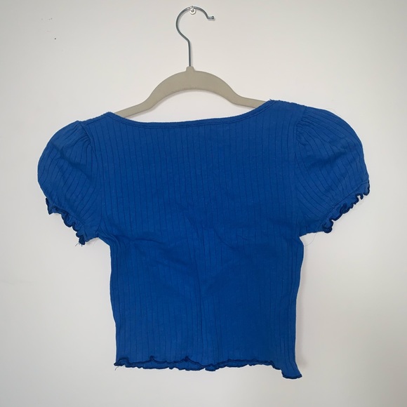 TWO FOR ONE BUNDLE- Top shop striped tank top and a blue crop top. - Picture 8 of 9